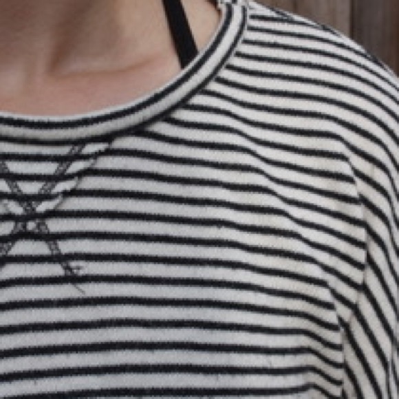 ZARA striped crew neck / long sleeve shirt - Picture 2 of 3